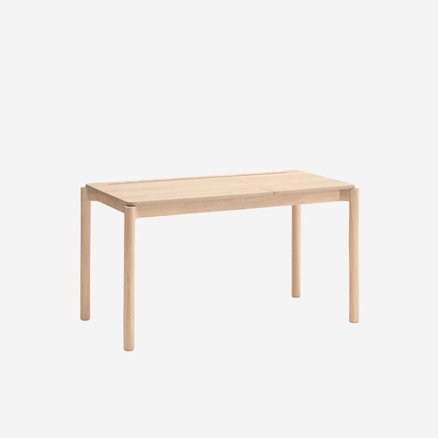 Vista lateral Escritorio rectangular Atlas 136 Madera Natural Teulat Slowdeco