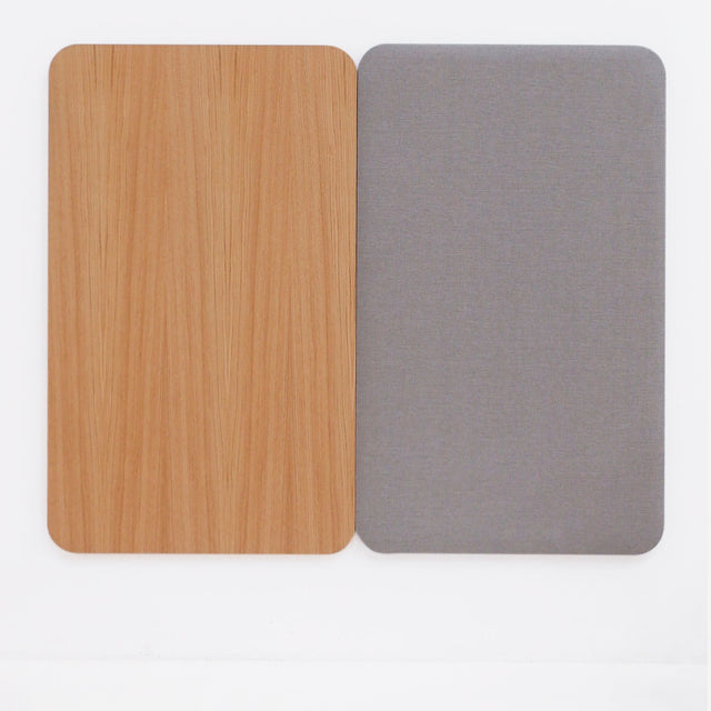 Cabecero modular 140cm Roble - Tapizado Gris - Libra 50 Slowdeco