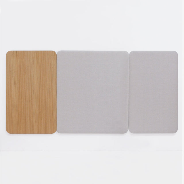 Cabecero modular 230cm Roble - Tapizado Arena - Libra 05 Slowdeco