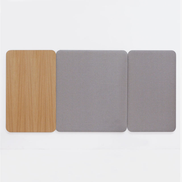 Cabecero modular 230cm Roble - Tapizado Gris - Libra 50 Slowdeco