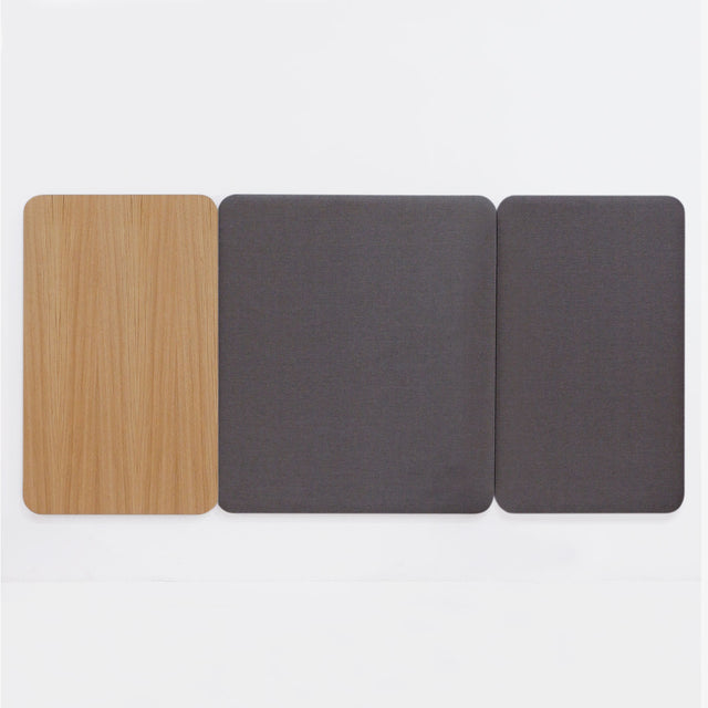 Cabecero modular 230cm Roble - Tapizado Grafito - Libra 52 Slowdeco