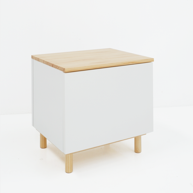 SlowdecoMesita de noche Nolla Blanco