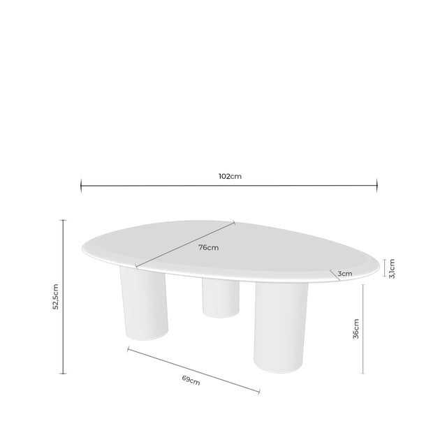 Mesa centro Gerard Ovalada nogal