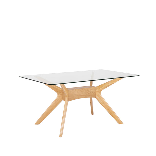 Mesa de Comedor Rectangular Della 140-160 Nogal | Roble Cristal