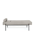 Cama Banco Tapizado Cama Edimburgo Gris Claro con acabado gris, tapizado vista principal de estilo nórdico