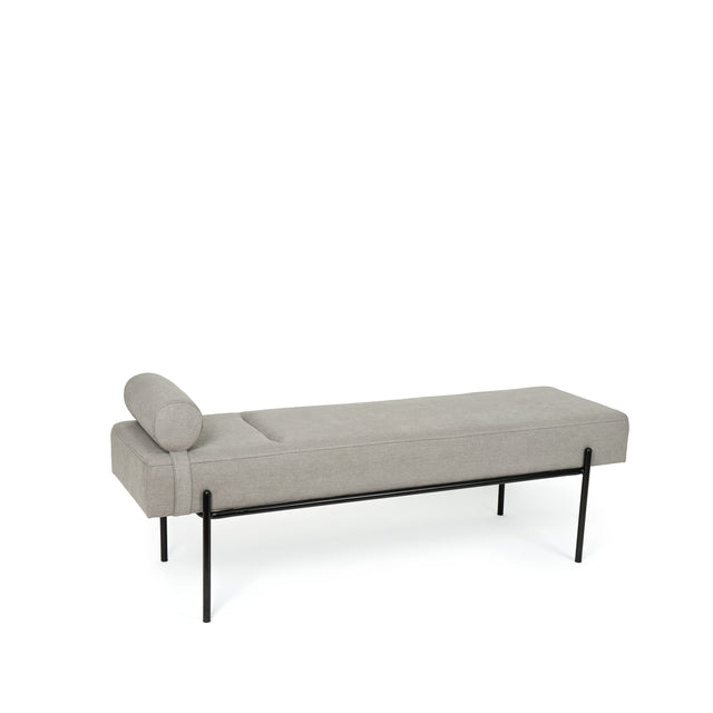 Banco Tapizado Cama Edimburgo Gris Claro