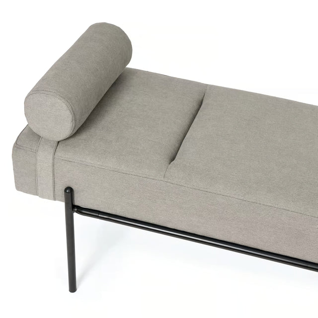 Banco Tapizado Cama Edimburgo Gris Claro