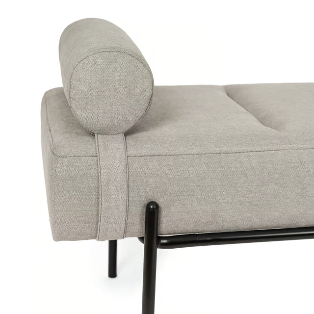 Banco Tapizado Cama Edimburgo Gris Claro