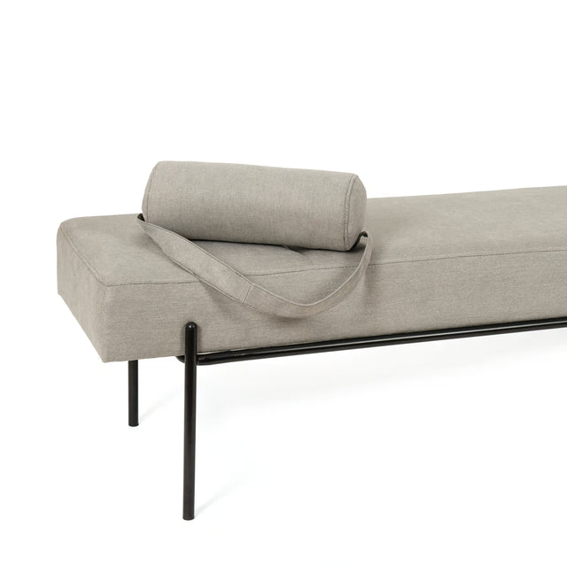 Banco Tapizado Cama Edimburgo Gris Claro