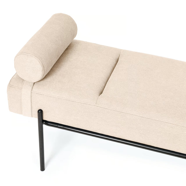 Banco Tapizado Cama Edimburgo Beige