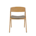 Silla Tapizada Comboi Roble & Gris Claro