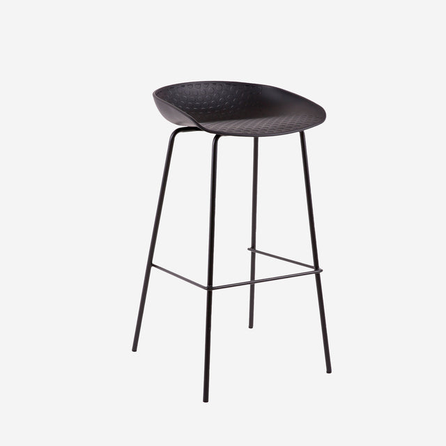 Marc white/black high stool