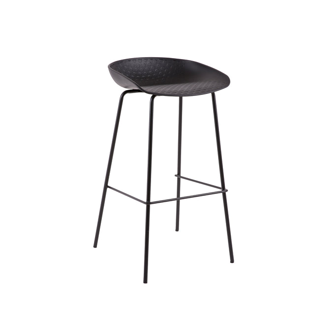 Marc white/black high stool