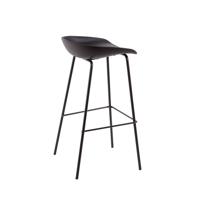 Marc white/black high stool