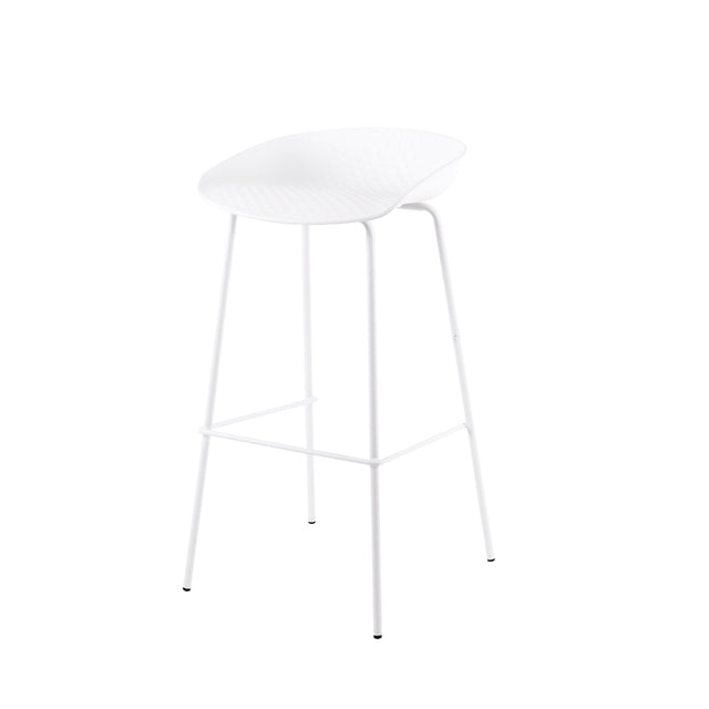 Marc white/black high stool