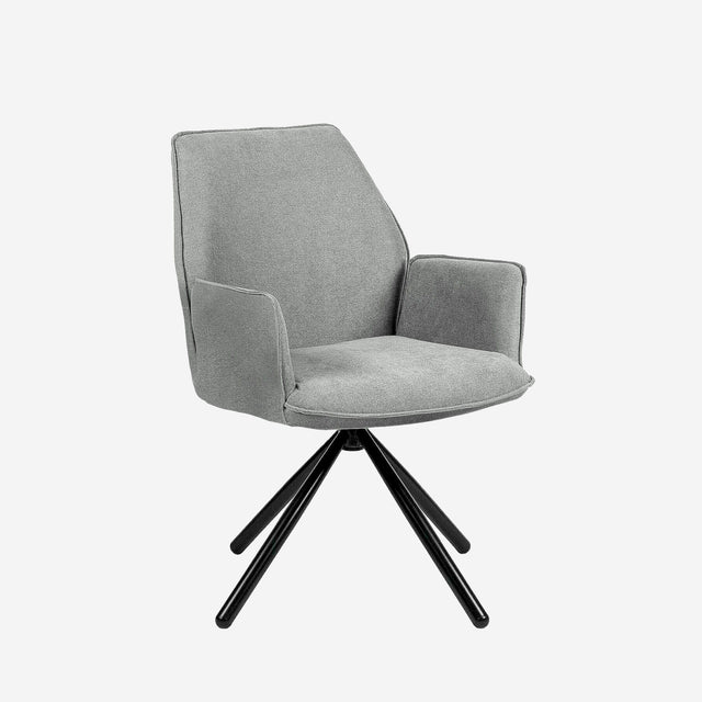 Curvy black upholstered chair