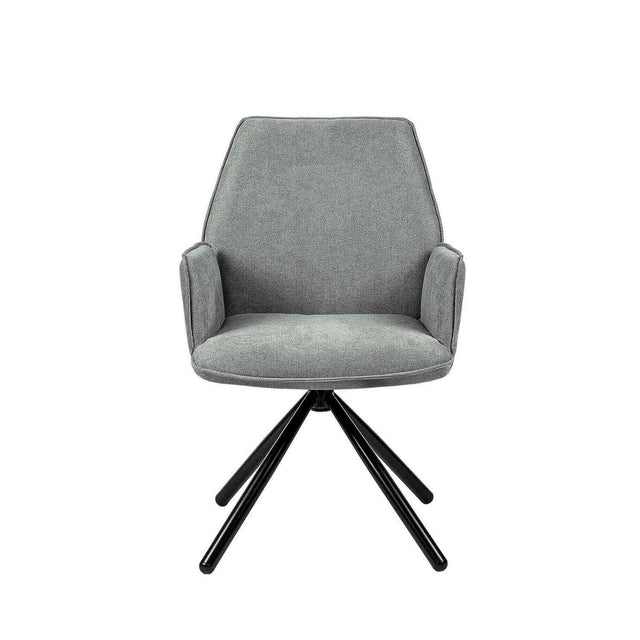 Curvy black upholstered chair