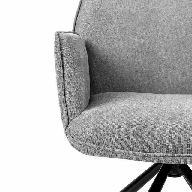 Curvy black upholstered chair