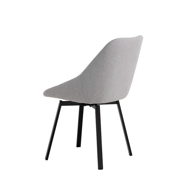 Curvy black upholstered chair