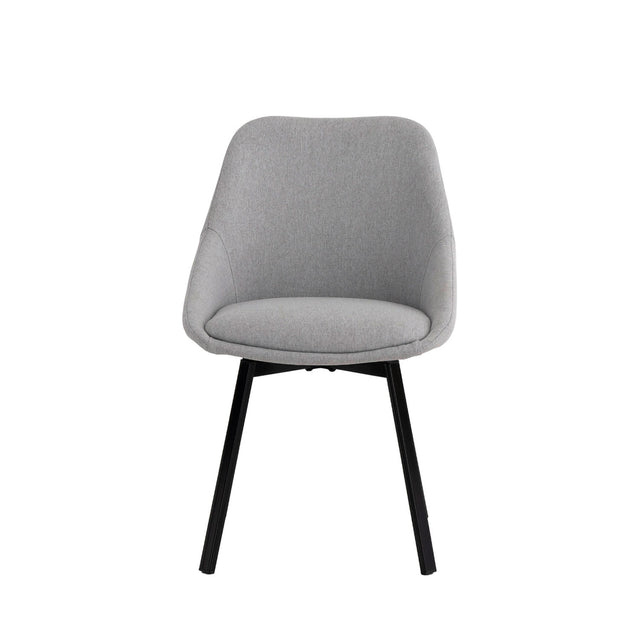 Curvy black upholstered chair