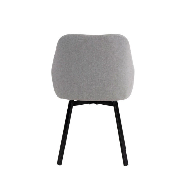 Curvy black upholstered chair