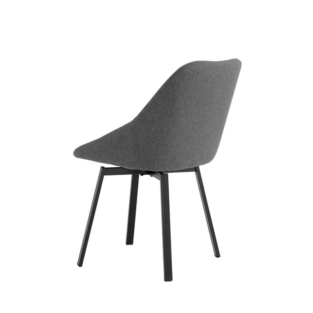 Curvy black upholstered chair