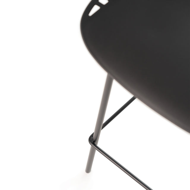 Marc white/black high stool