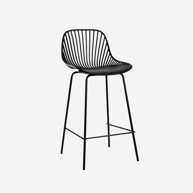 Marc white/black high stool