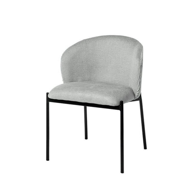 Curvy black upholstered chair