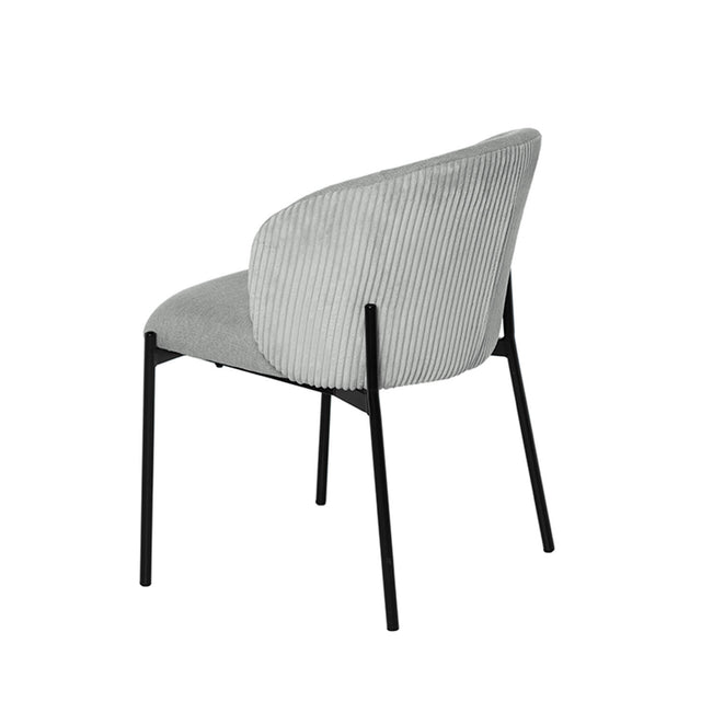 Curvy black upholstered chair