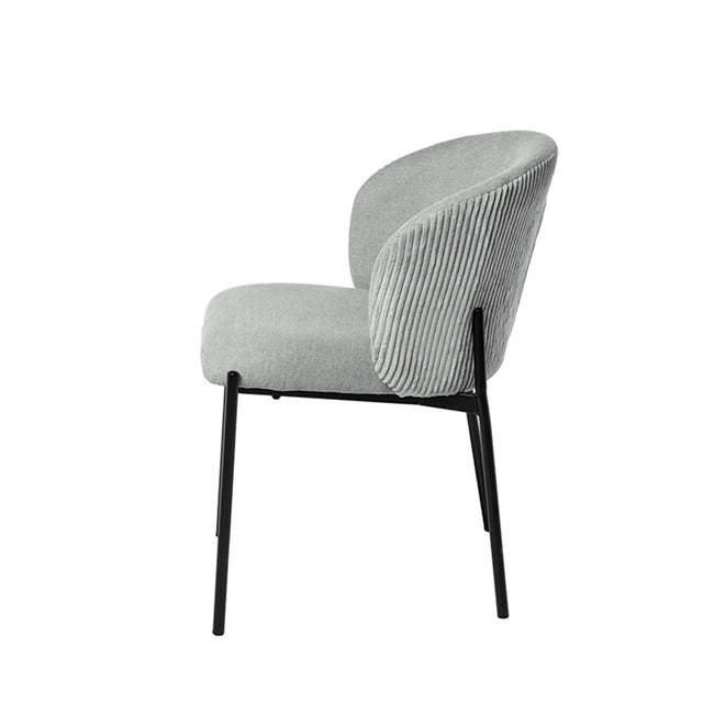 Curvy black upholstered chair