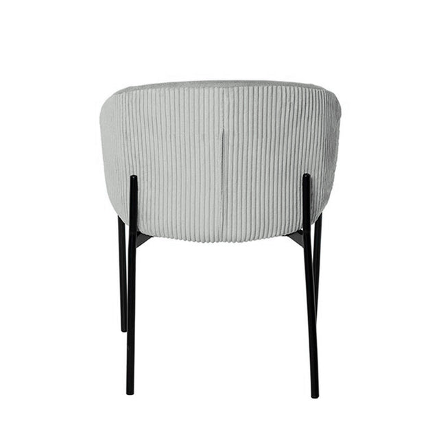 Curvy black upholstered chair