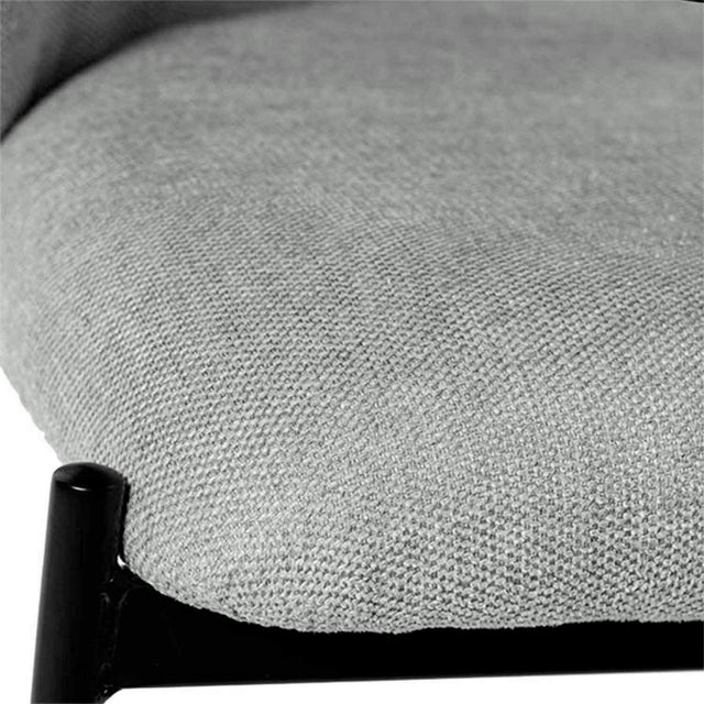 Curvy black upholstered chair