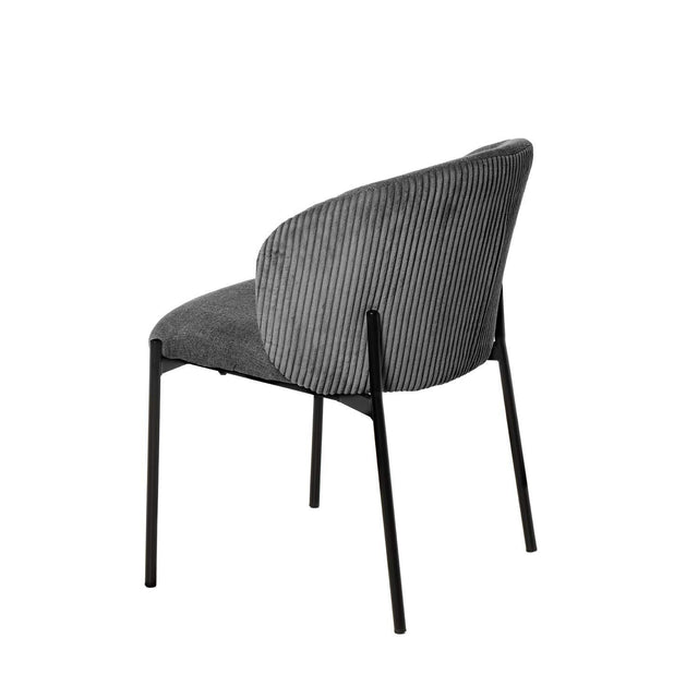 Curvy black upholstered chair