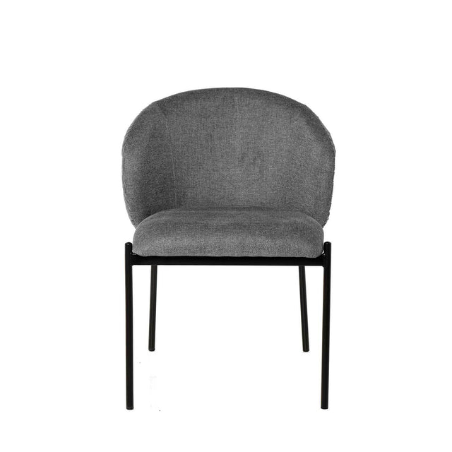 Curvy black upholstered chair