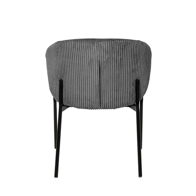 Curvy black upholstered chair