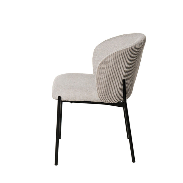 Curvy black upholstered chair