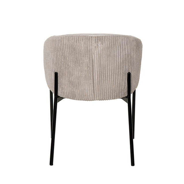 Curvy black upholstered chair