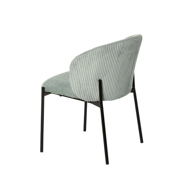 Curvy black upholstered chair