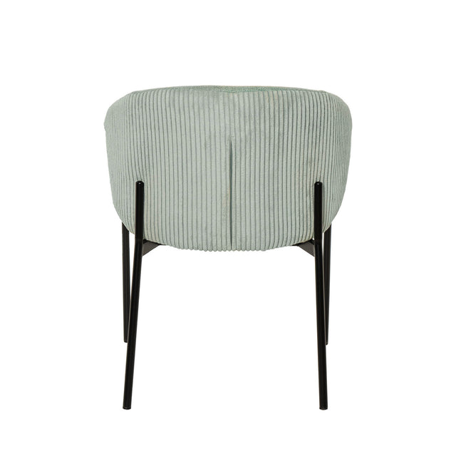 Curvy black upholstered chair