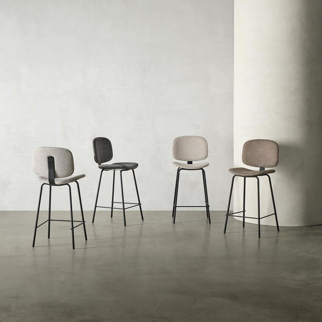 Marc white/black high stool