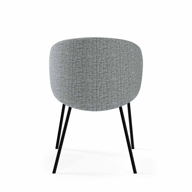 Curvy black upholstered chair