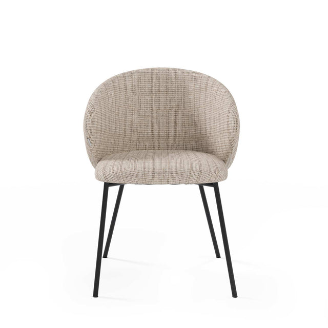 Curvy black upholstered chair