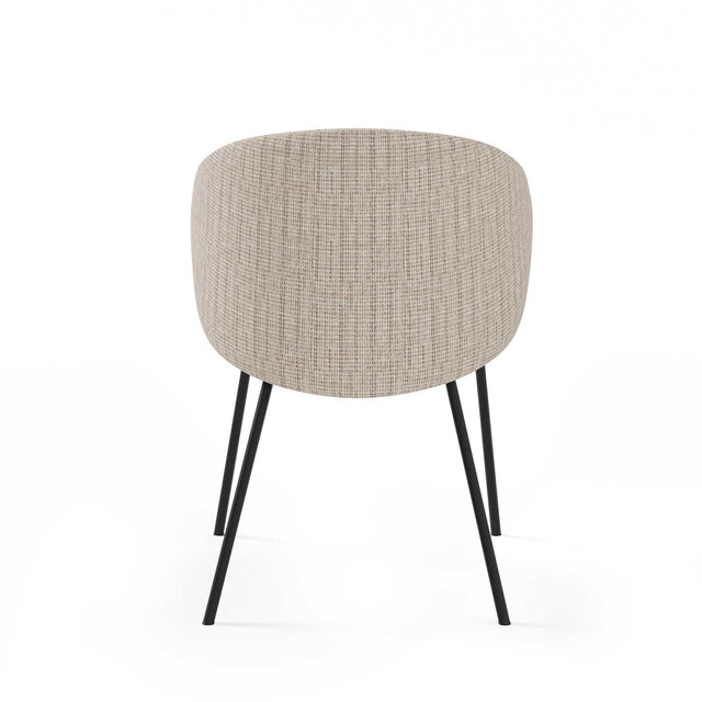 Curvy black upholstered chair