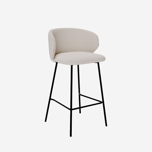 Marc white/black high stool