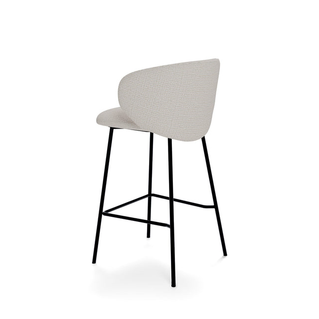 Marc white/black high stool