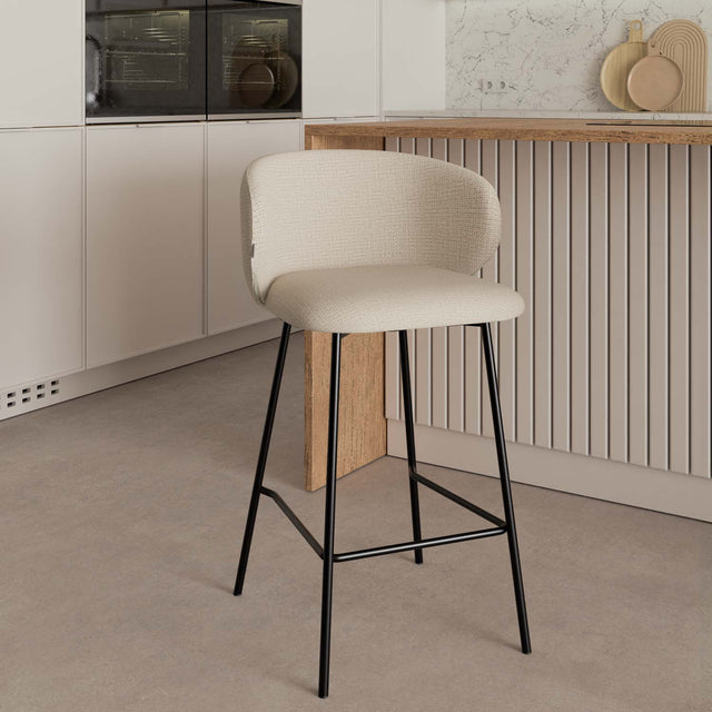 Marc white/black high stool