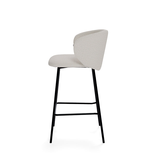 Marc white/black high stool