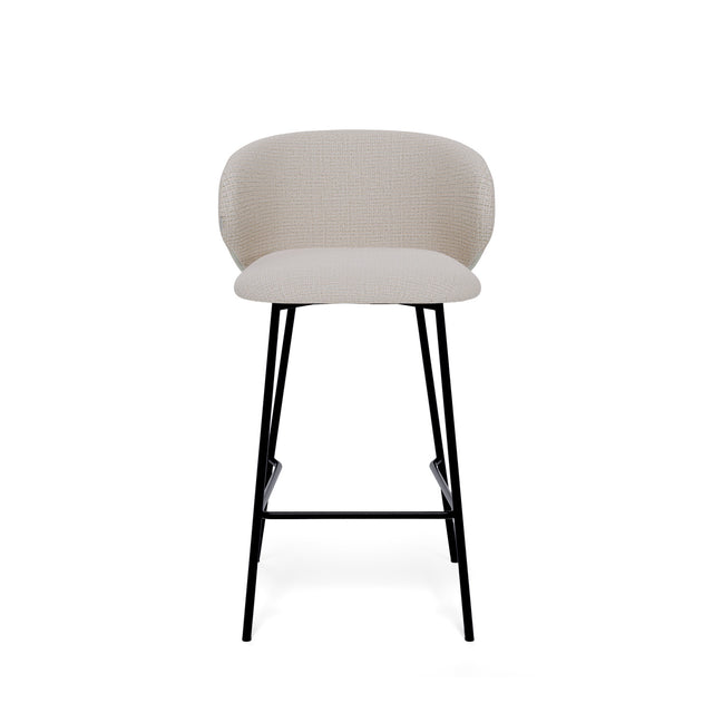 Marc white/black high stool