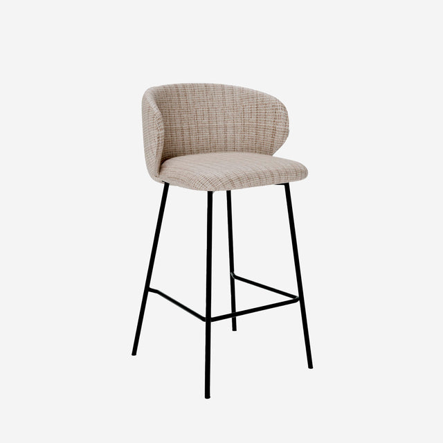 Marc white/black high stool